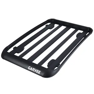 Universal Roof Rack Carrier Basket, Anti-Rust Aluminum Lightweight Roof Cargo Basket, Vehicle Cargo Carrier 200LBS Capacity Rooftop with Wind Fairing, Car Top Holder, for SUV Truck Cars