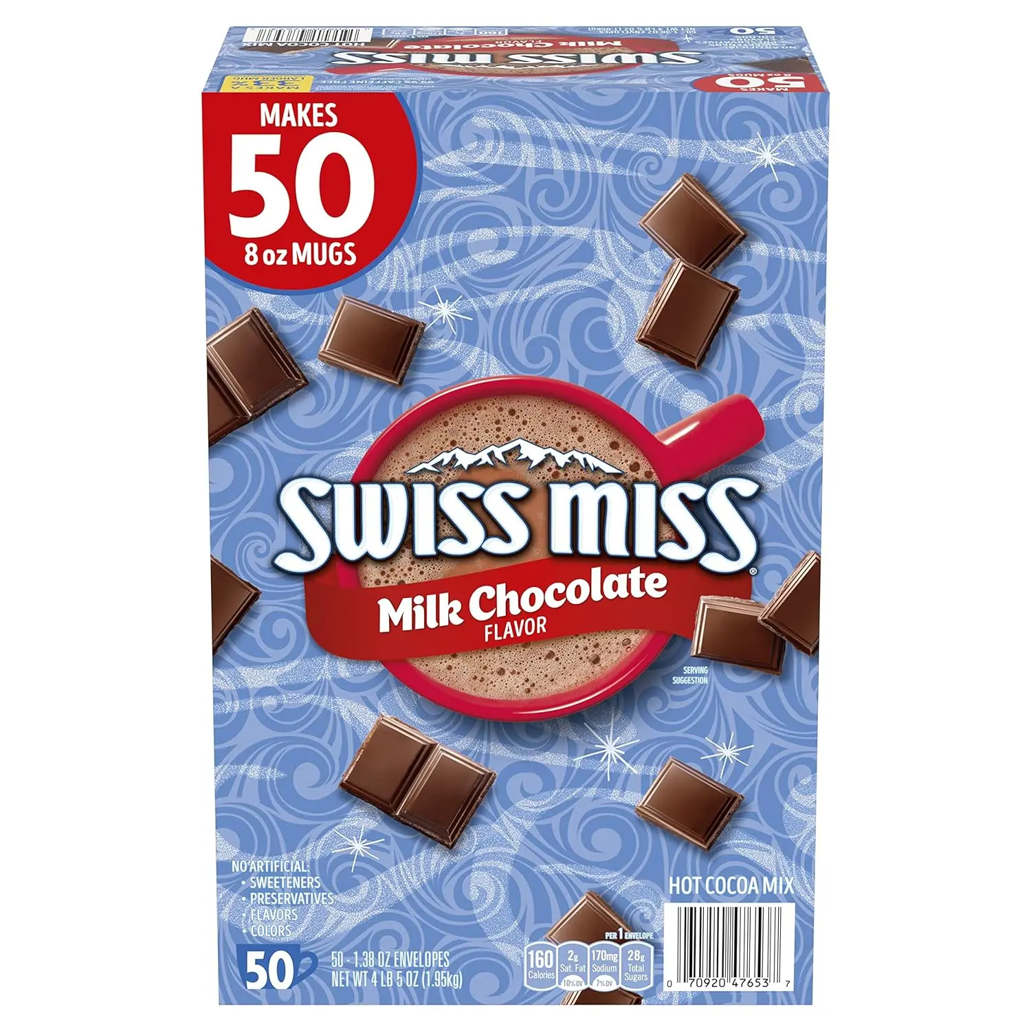 Swiss Miss Milk Chocolate Flavor Hot Cocoa Mix, 1.38 oz. 50-Count Beverage Swiss Miss Milk Chocolate Flavor Hot Cocoa Mix, 1.38 oz. 50-Count Beverage
