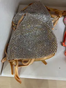Gold Bling Top (Silver Rhinestones)
