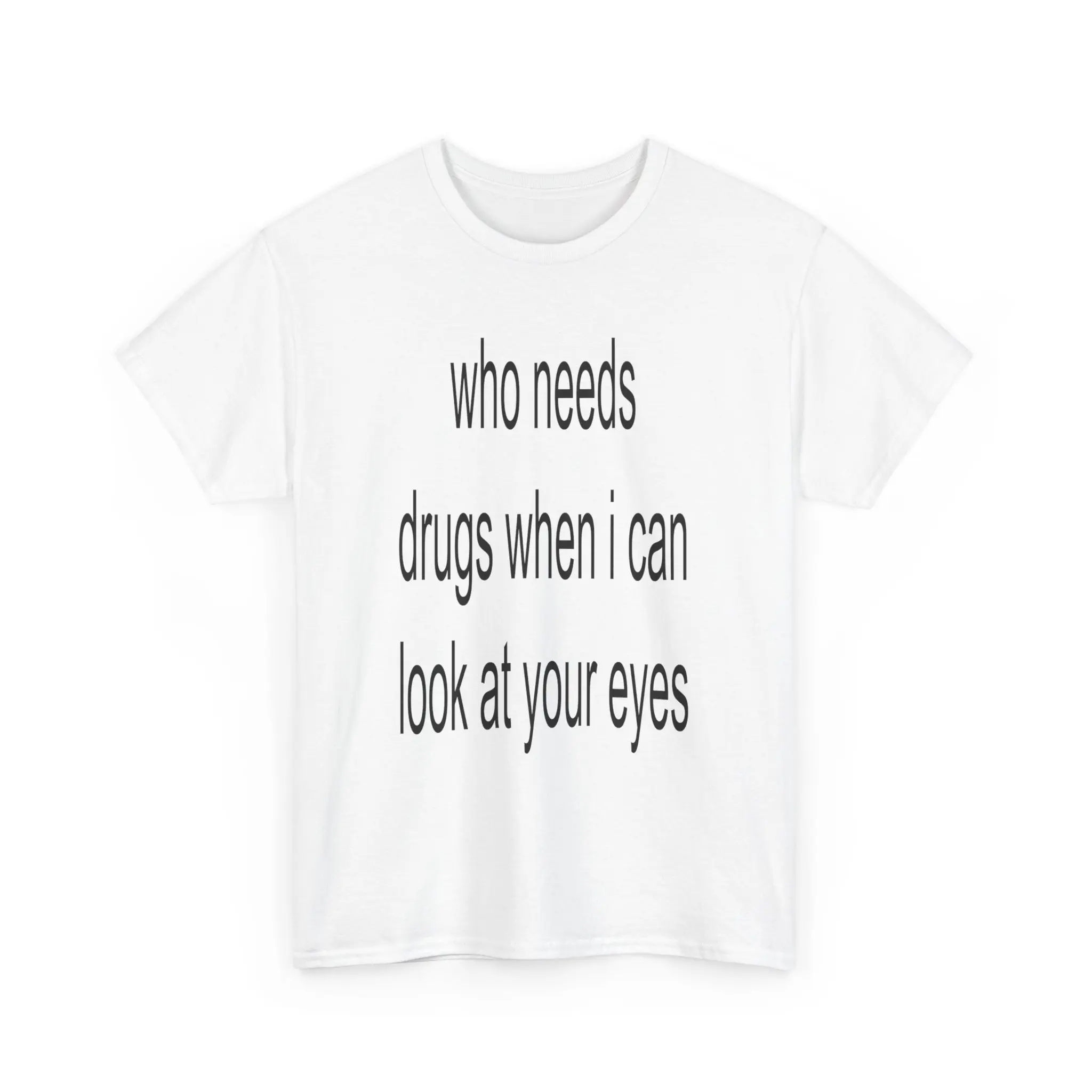 Look at Your Eyes Quote Graphic Tee, Emo Punk Retro Y2K Tee,  Vintage Style Grunge Shirt, Alternative Fashion Top, Unisex Cotton Shirt