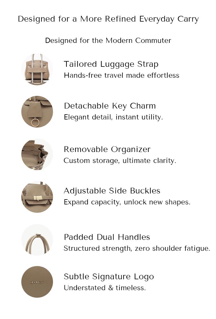 NEWBELLA Miranda Women's S Size Top Handle PU Leather Minimalist Tote Bag - Stylish Handbag, Everyday Accessory for Women, Bags,back to school,back to school haul