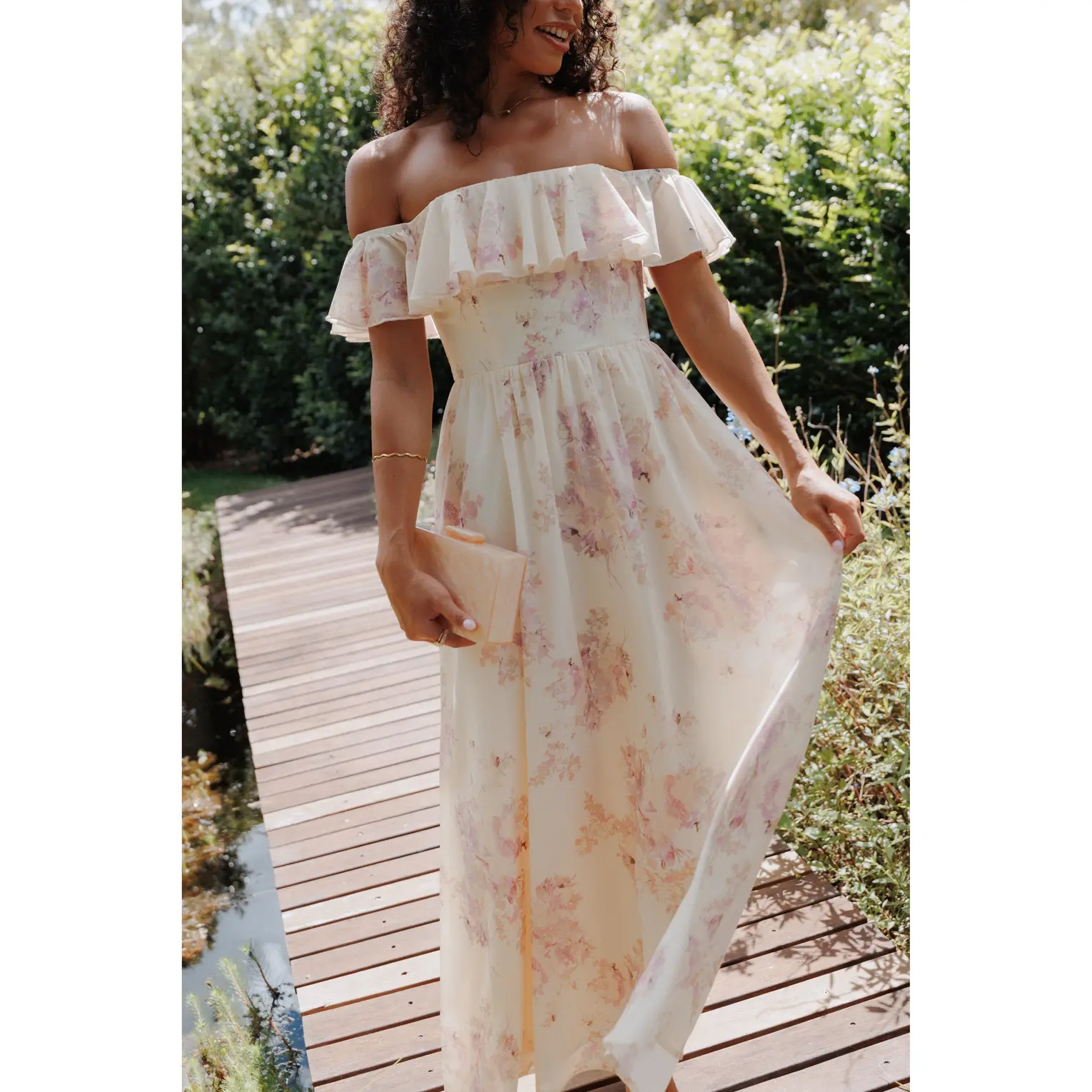 Jemira Maxi Dress - Lavender Floral