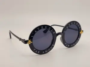 L’Aveugle Par Amour Round Bee Vintage  Sunglasses | Trendy Sunglasses