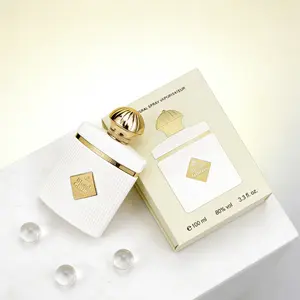 Platinum Glow Perfume 100ml | Fresh Floral Woody Notes | Elegant & Intellectual Women | White Porcelain Bottle with Golden Cap | Commuting/Dating/Afternoon Tea