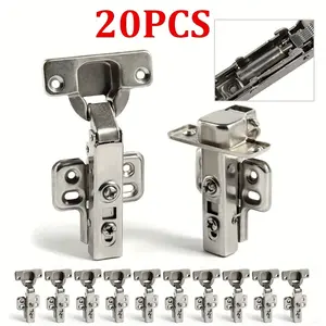 20pcs Premium Soft-Close 35mm Door Hinges, Durable Stainless Steel, Classic Style, Smooth Operation, Easy Installation for Kitchen Cupboards, Cabinets, Wardrobes