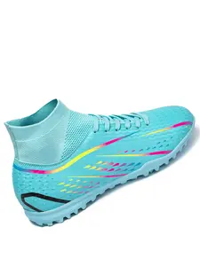 Men's All Over Print Lace Up Sports Soccer Shoes, Comfortable Breathable Sports Football Shoes, Professional Football Cleats, Football Boots for Outdoor Training