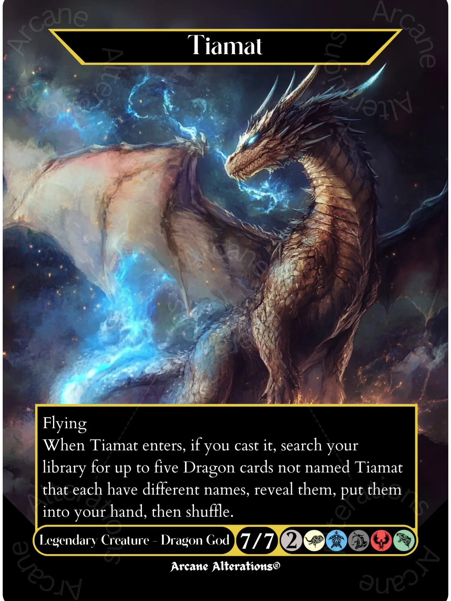 Tiamat - Full Art Altered Art Custom Proxy Card