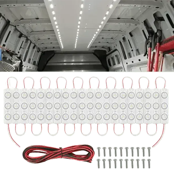 Nilight 60-LED Bright Interior Upgrade Strip Light Set - 12V DC Input, Adhesive Mount, Led Lights for Car, Car Accessories, Auto Parts Accessories for Trailers, RV, Van