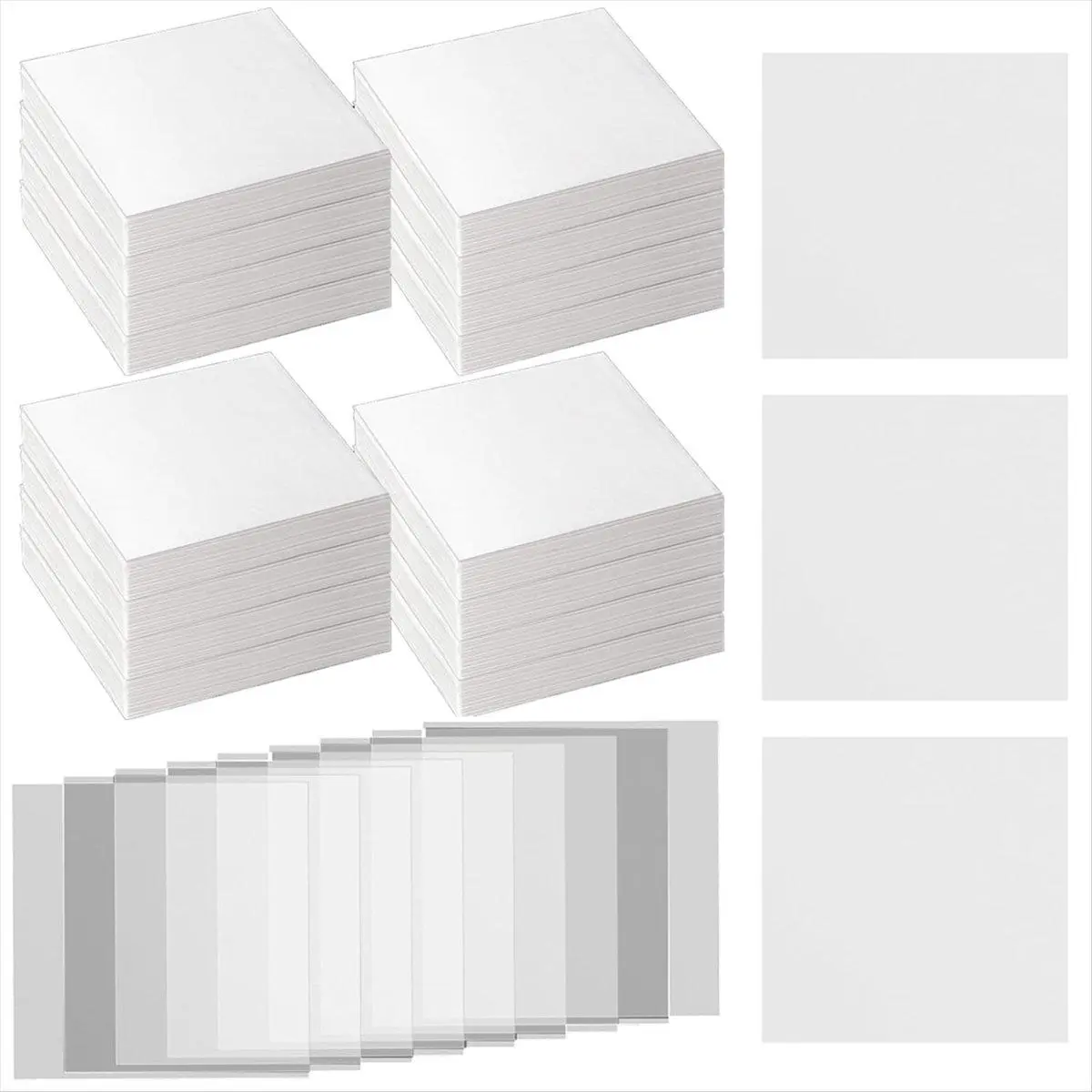 2000 Pcs Cellulose Weighing Paper Sheet Laboratory Sample Weighing Paper Weigh Papers, Nitrogen Free, 4 x 4 Inches