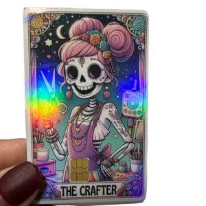 Tarot-Themed Credit-Debit Card Sticker, DIY Scrapbooking & Stamping Accessory for Crafters
