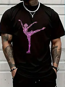 100% Cotton Figure Skating Ice Skating Ice Skates T-Shirt Women's Men's Graphic Tee Crew Neck summer vacation Tops
