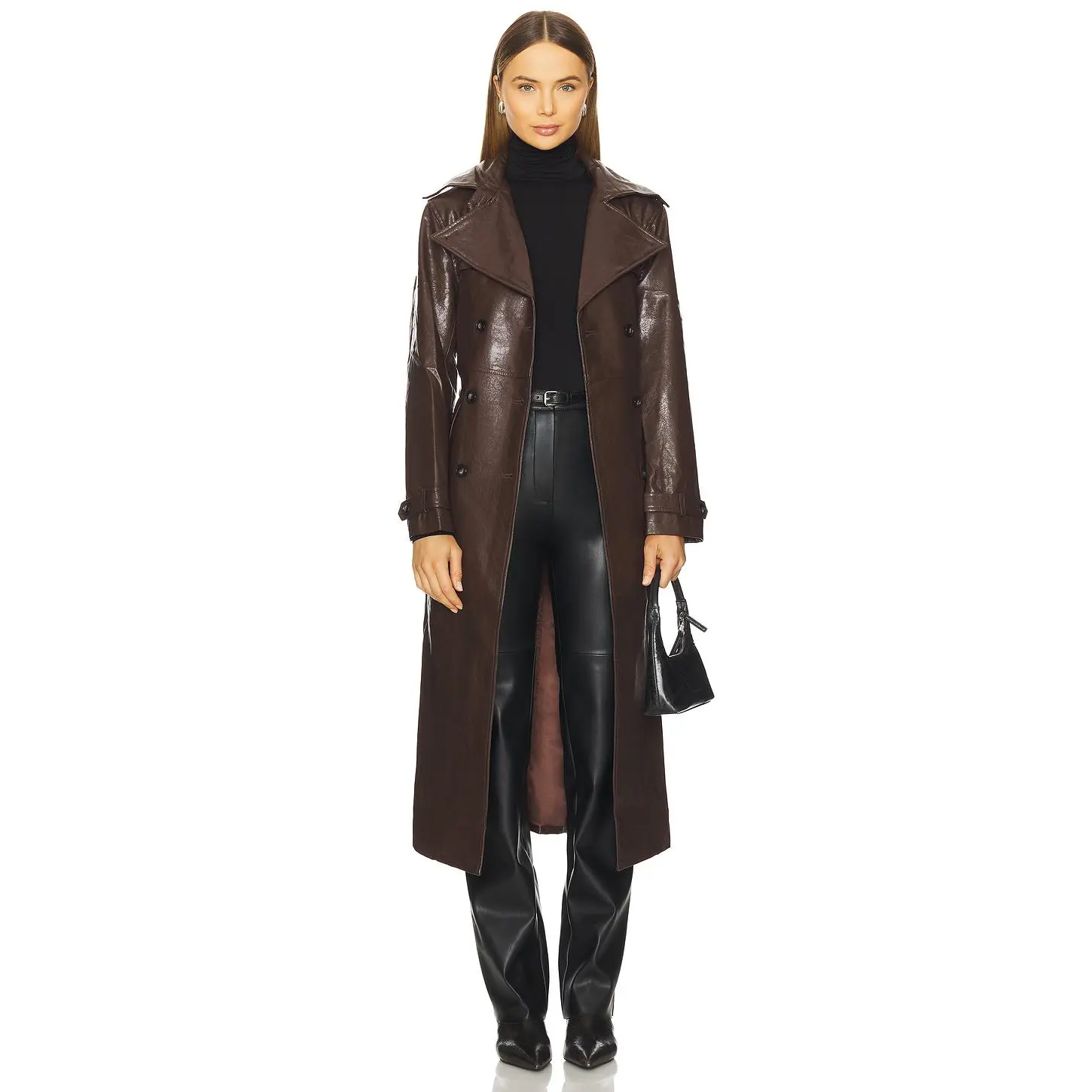 MADISON THE LABEL Hutson Trench in Chocolate