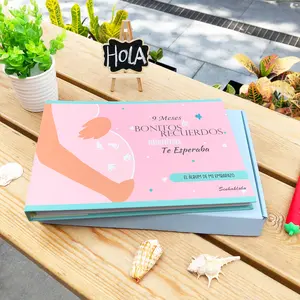 Sinhaklóho Spanish Pregnancy Journal, Memory Book, Diary & Album Week by Week | with 8 Sheets of Gorgeous Stickers & Premium Gift Box, Perfect Gift for Future Mom