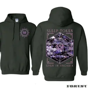 Sleep Token Even In Arcadia 2 Sided Hoodie, Purple Graphic Unisex Hoodie, Ideal for Daily Wear or Concert Outfits,  Long Sleeve Tops Menswear