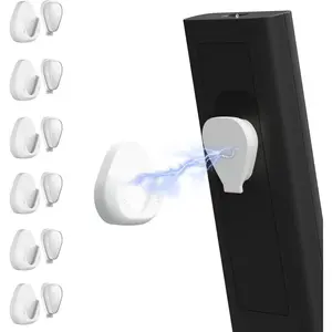 6 Pack  Remote Control Holder Wall Mount,Convenient and Stylish TV Remote Organizer for  Office School  Storage,No Drilling,   (White)