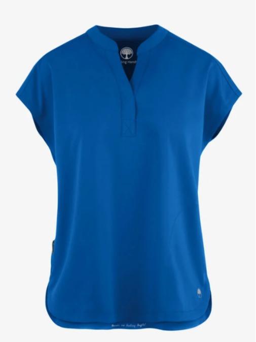 Healing Hands Purple Label Journey Women's 2-Pocket STRETCH Dolman Sleeve Mandarin Collar Scrub Top