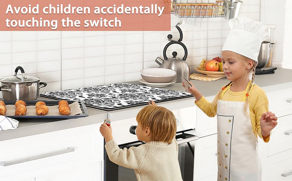 JOYFINITY Autumnal Forest Stove Top Covers,Mountains Stove Cover,Anti-Slip Heat Resistant Glass Cooktop Covers,Kitchen Stovetop Protector Mat,Waterproof Countertop Protector