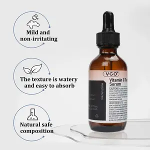 VGO Gentle Brightening Facial Serum - Vitamin C + E, Vegan, Anti-Aging Formula, Lightweight, Hydrating, Safe for Sensitive & Normal Skin, Evens Tone, Targets Hyperpigmentation, 24-Month Shelf Life