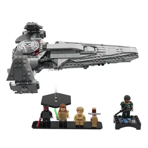 Acrylic In-Flight Display Stand Compatible with LEGO 75383 Darth Maul Sith Infiltrator - Set Not Included