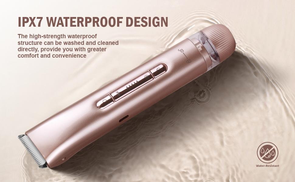 2026 New Women's 2-In-1 Waterproof Electric Shaver & Bikini Trimmer, Dual-Head Hair Removal Razor for Bikini, Underarm, Leg, Arm & Facial Hair, Wet Dry Use, USB Rechargeable (Champagne)
