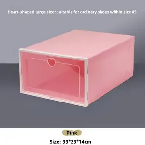 12、24pcs Shoe cabinet simple transparent shoe box space saving plastic shoe box storage box shoe rack shoe storage artifact