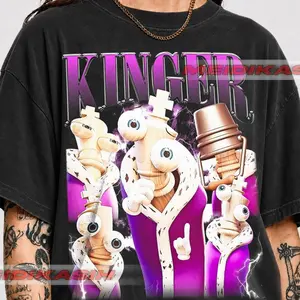 Kinger T-Shirt, The Amazing Digital Circus Vintage Tee, Ja Pomni Characters Shirt, Gift For The Amazing Digital Circus Fan FD