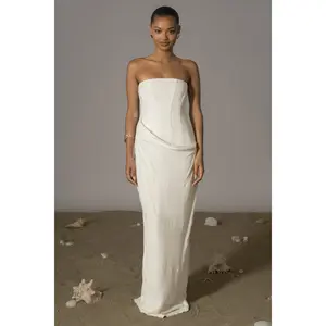 Ivory Journey Linen Maxi Dress