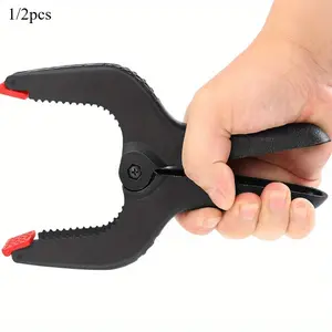 1/2-piece heavy duty nylon spring clip for woodworking and photography, 9-inch with 4-inch clip - Durable industrial tools