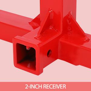 GARVEE 3 Point Gooseneck Trailer Hitch with 2" Receivers for Category 1 Tractors, 3000lbs Capacity 3 Point Quick Hitch Attachment with Trailer Gooseneck Trailer Ball Drawbar Fits CAT 1