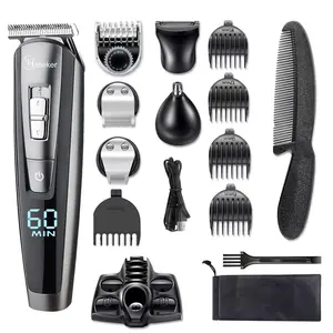 5 in 1 Electric Hair Trimmer, Cordless Body & Beard Trimmer for Men, Mens Grooming Kit for Beard, Nose, Face, Body, Cordless Hair Clippers Electric Razor, Best Gift for Men, Digital Beard Trimmers