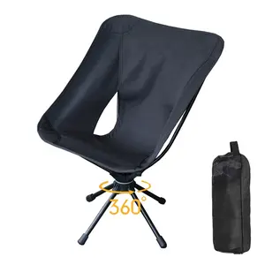 Camping Swivel Chairs, Lightweight Folding Rotatable Chairs, Outdoor Portable Chair with Carry Bag, Ideal for Hiking, Picnic, Beach, Fishing