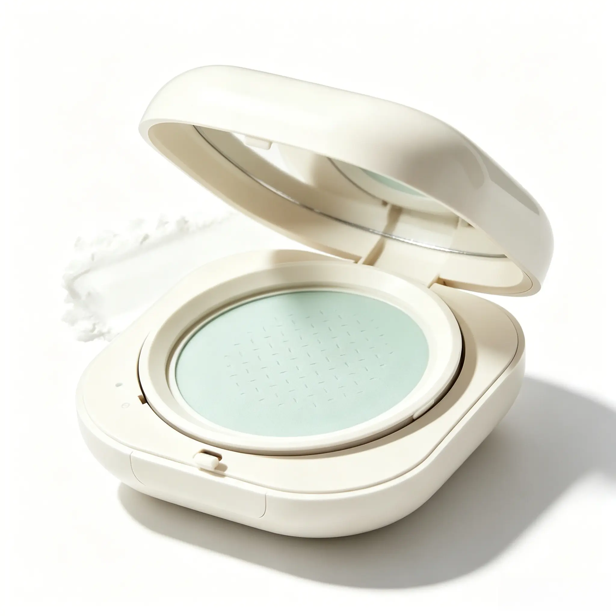 New Blurring Powder Korean Shine Control Compact with Pore Blurring Smoothing Finish No Spill Packaging & Travel-Friendly Transparent makeup effect