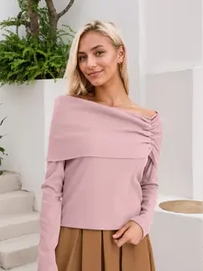 RED MARINE Women's Slim Fit Off-Shoulder Top - Loose and Stylish Casual Elegance for Every Occasion Shirts Womenswear