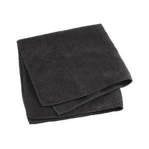 Classic Economy Microfiber Towel 16x16"- Black