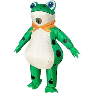 Inflatable Frog Costume Adult Funny Frog Suit Halloween Cosplay Party Outfit Air Blow Up Suit tiktokshopspringglowup