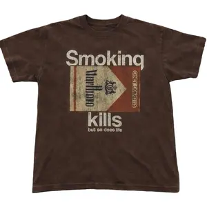 Smoking Kill Tshirt Y2k Clothing,Vintage
