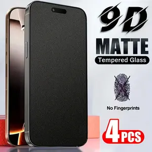 4pcs Matte HD Screen Protector Compatible with iPhone 17Air/16e/17/16/15/14/13/12/11/Pro/Pro Max/Plus/Mini/XS MAX/XS/X/XR/7/8/SE,Full Coverage,9H Hardness,Touch Sensitive,Featuring Anti-Fingerprint,Anti-Scratch,And Bubble-Free Properties
