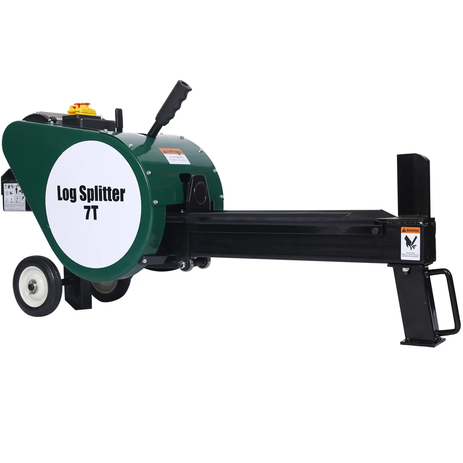 7 Ton 2 HP Electric Log Splitter, Double Flywheel Portable Horizontal Firewood Kindling Cracker, 16A Heavy-Duty Outdoor Power Tool