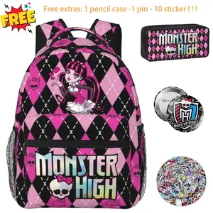 Monster high Travel BackpackLaptop Monster high dolls Backpack Carry On Monsterhigh doll Backpack Cute Cartoon Casual Daypack BusinessWork Bag for Teens, Colleagues & Holiday Gifts