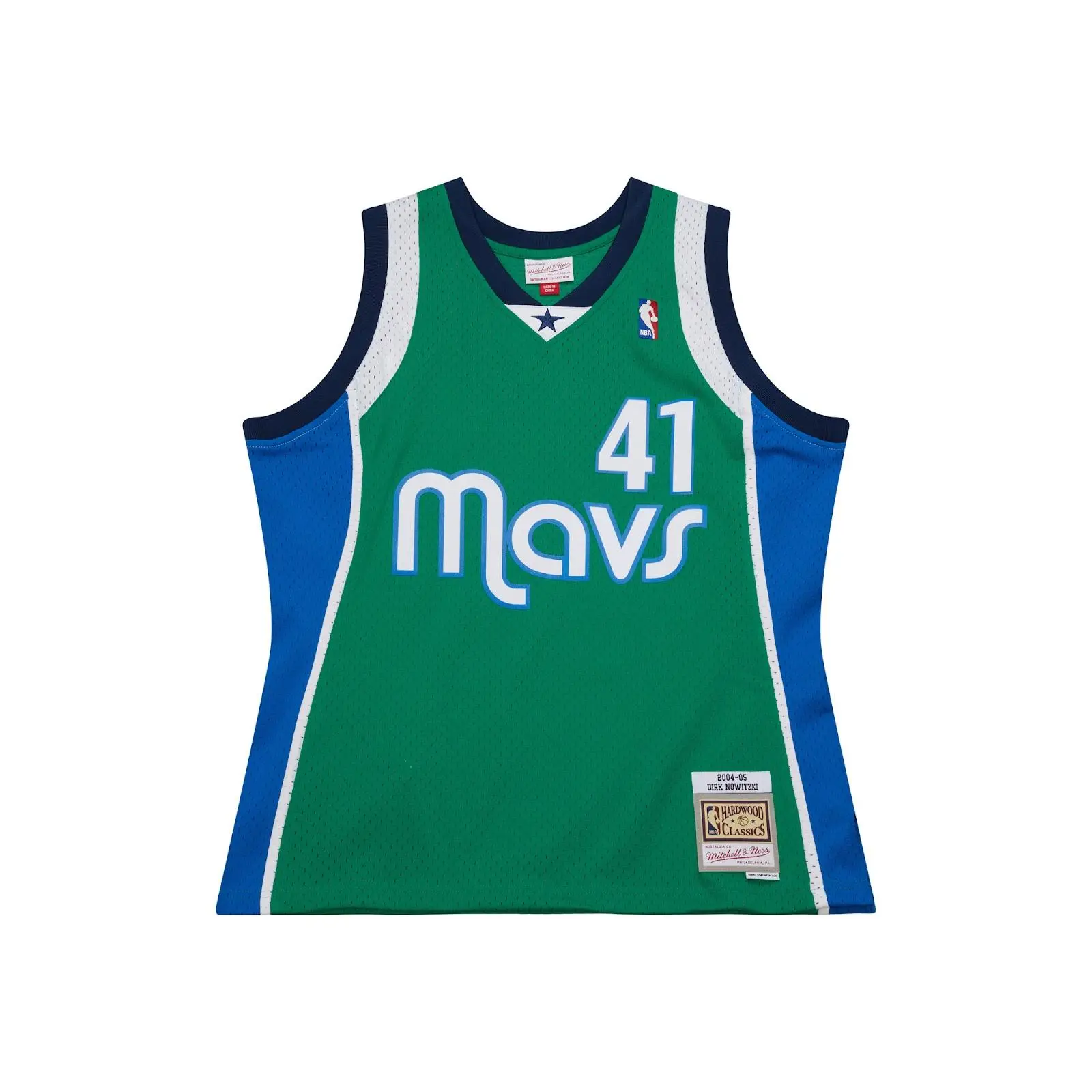 Dirk Nowitzki Dallas Mavericks 2004-05 Green Swingman Jersey NBA Throwback Basketball Hardwood Classics Fan Gear Mitchell & Ness