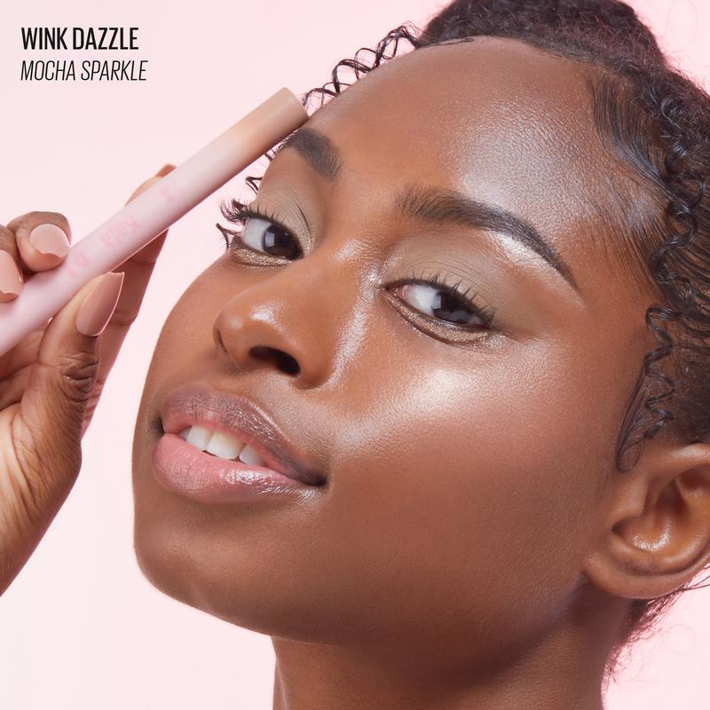 Kaja Wink Dazzle | Dual-ended creamy Eyeshadow Stick with Glitter, 'Aegyo' makeup look, Smudge proof, Creamy & blendable formula, Multi-Stick | Vegan, Cruelty-Free