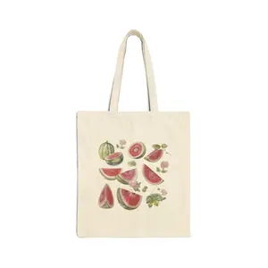 Watermelon Cotton Canvas Tote Bag