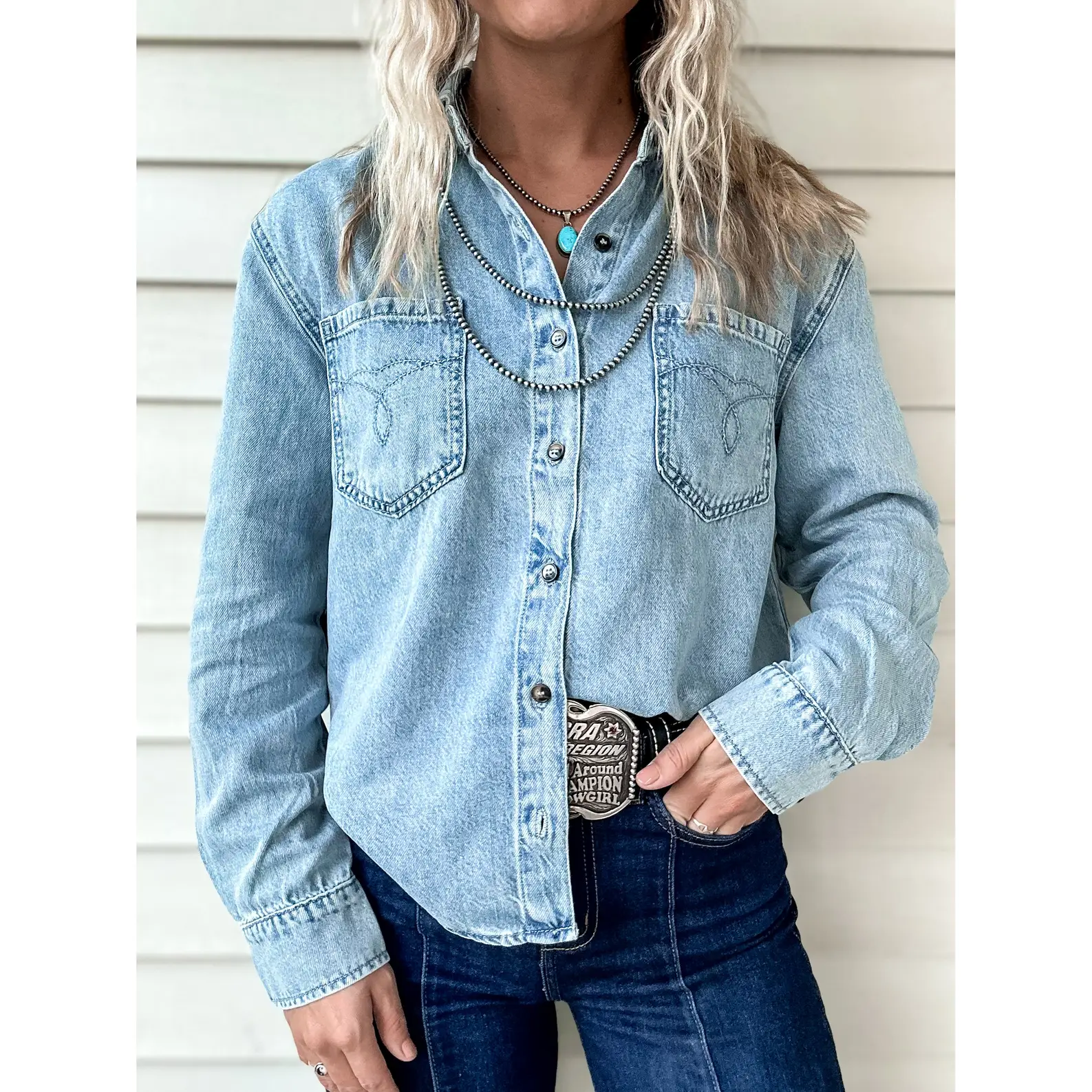 Bootstitch Pocket Denim Button Down