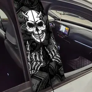 Skull Pattern Car Decorative Sticker, Self Adhesive Car Decal, Car Exterior Decoration Accessories for Car, Glass & metallic Surface, Halloween