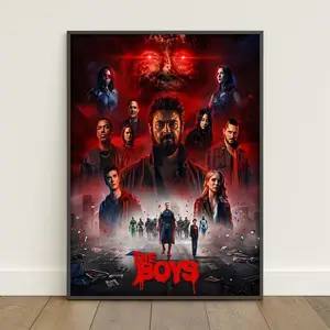 The Boys Unframed Poster, Homelander Butcher TV Series Print, Dark Superhero Room Decor, Vintage Comic Style Wall Art