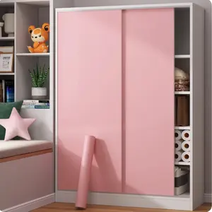 Solid Glossy Wallpaper, Waterproof Home Decor, Dining Table & Cabinet Decoration, Self-Adhesive, Wear-Resistant