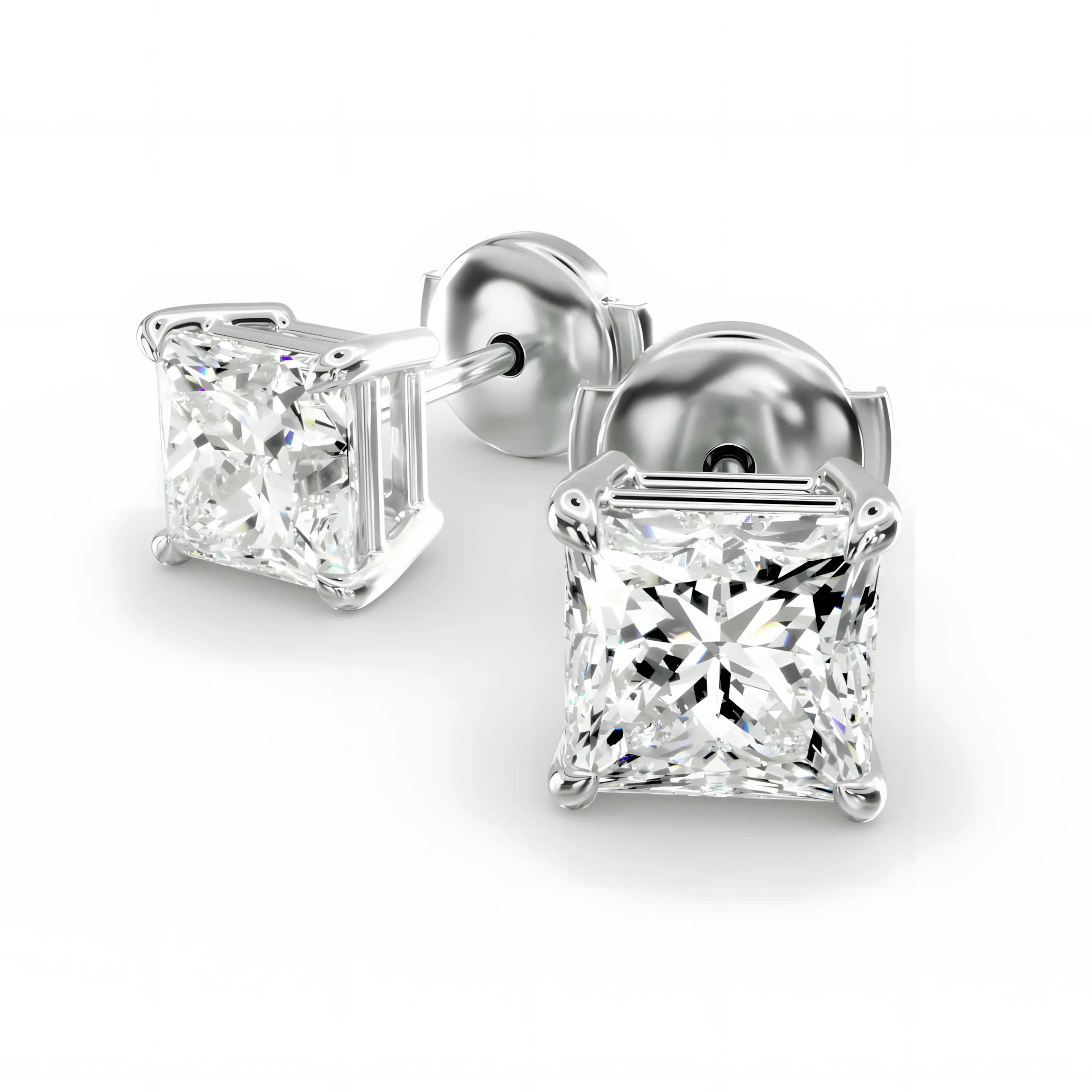 【#M255】(Nirvana)925 Sterling Silver Synthetic Moissanite Earrings