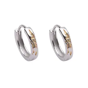 earring fashion simple golden flame earrings unisex gift