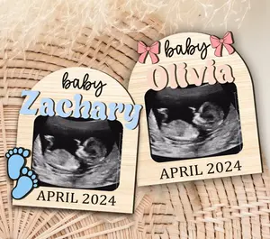Personalized Baby Photo Frame, Pregnancy Announcement Reveal, Baby Due Date Countdown, New Mom Gift, Baby Frame