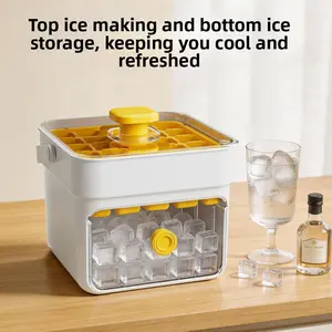 [Aoran] Ice cube mold food grade ice box storage frozen ice artifact household can pull and press ice grid with handle